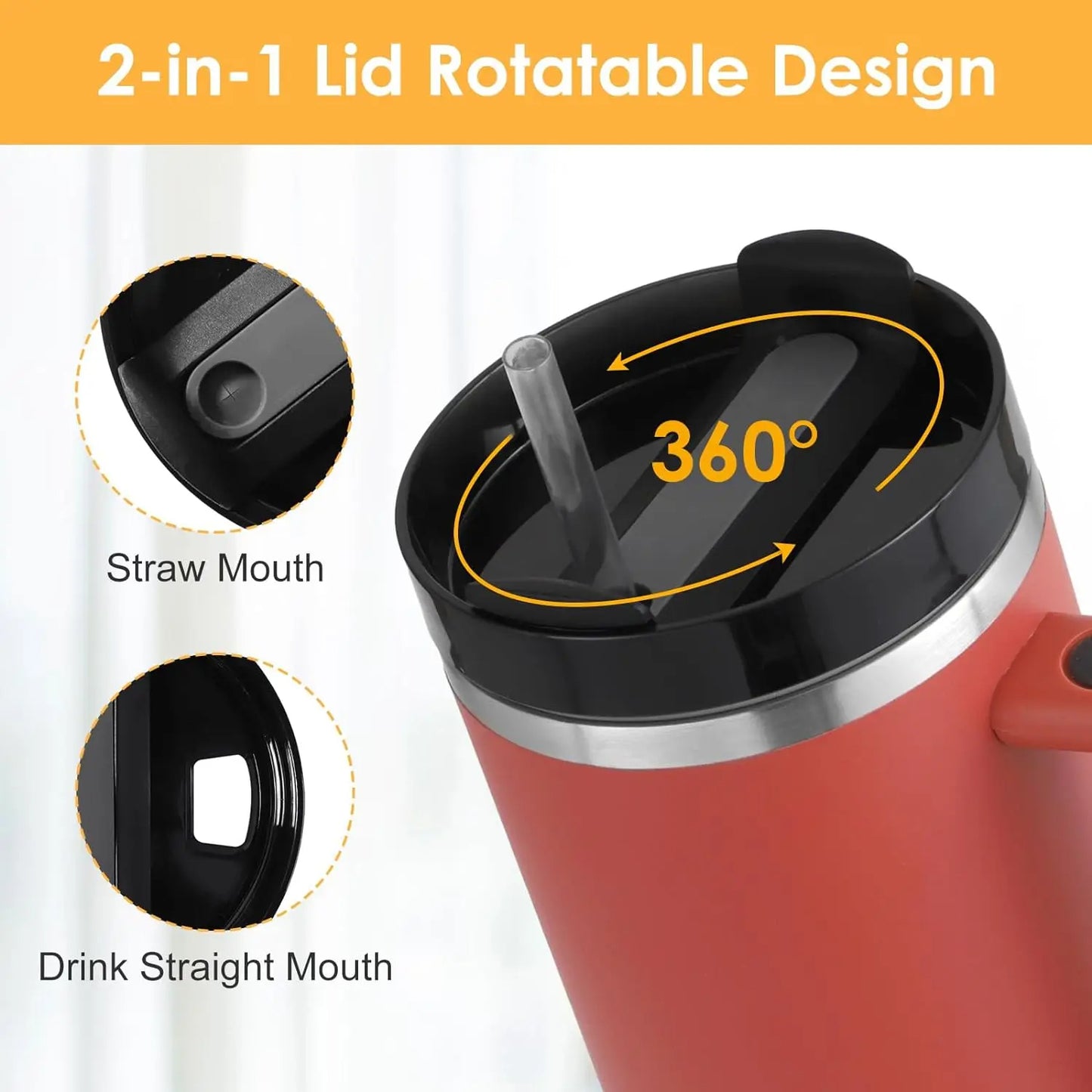 Red Rust - Stainless Cup, Nordic Dew Tumbler. resekopp, termosmugg.