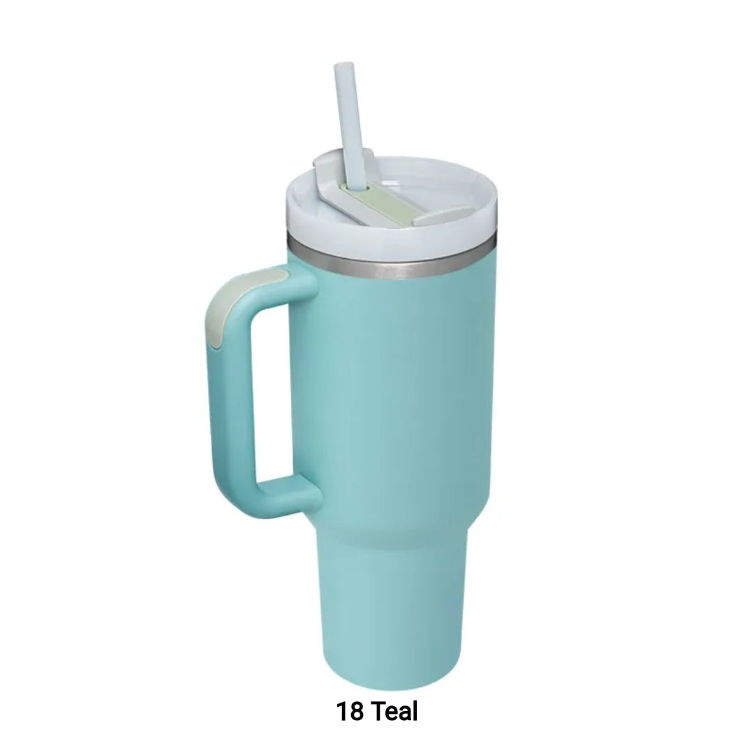 Teal - Stainless Cup, Nordic Dew Tumbler. resekopp, termosmugg.