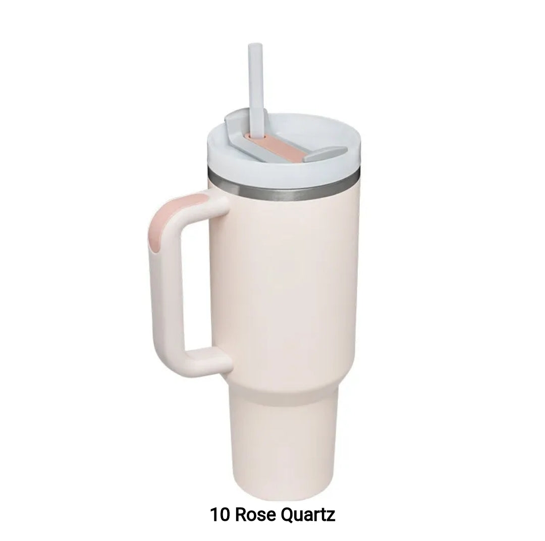 Rose Quartz - Stainless Cup, Nordic Dew Tumbler. resekopp, termosmugg.